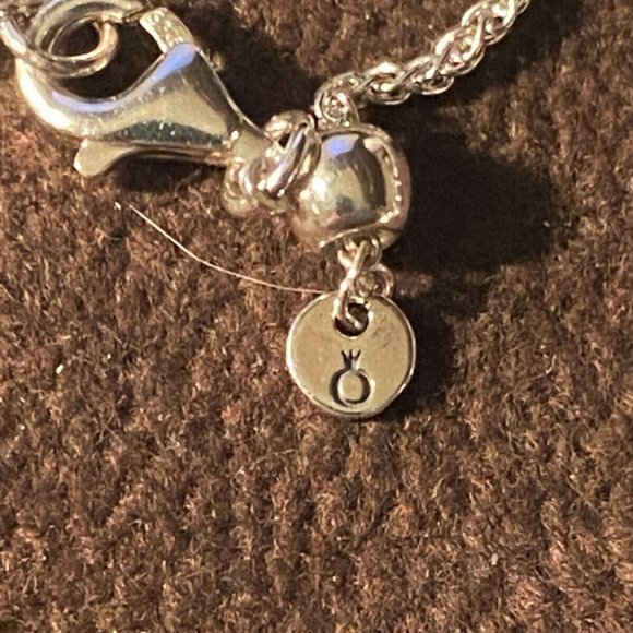 Sterling silver floating grain with CZ necklace 28 - Picture 4 of 7